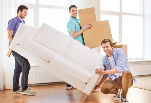 Packing fragile items for house removals in Blackwall