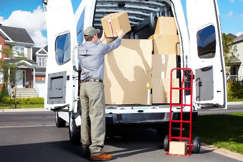Professional removals team handling a home move in Blackwall